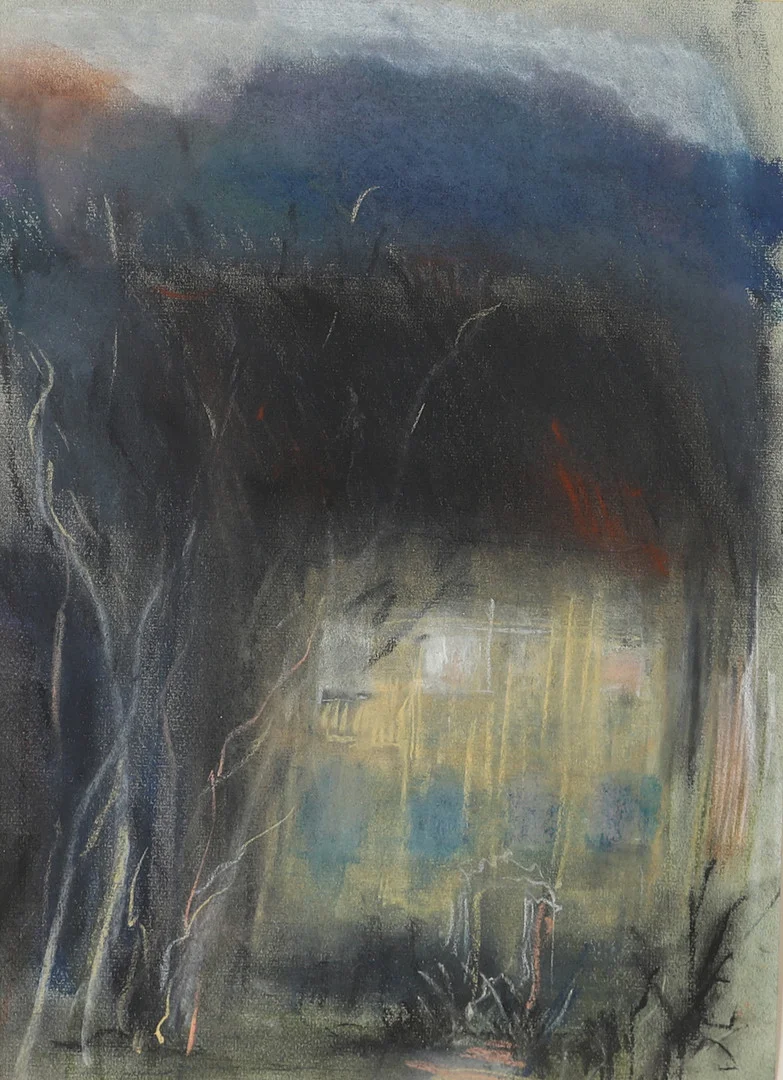 KERSTIN JÖNSSON. TILLSKRIVEN. Slottsberget Göteborg, pastell. — Drawings — Helsingborgs Auktionskammare