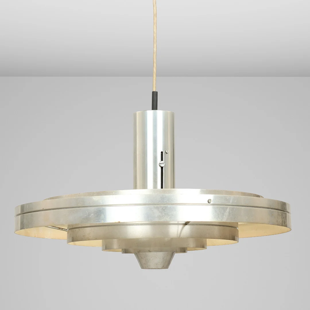 SOPHUS FRANDSEN. Loftslampe / pendel , aluminium. 'Fibonacci'. — Ceiling lights — Palsgaard Kunstauktioner