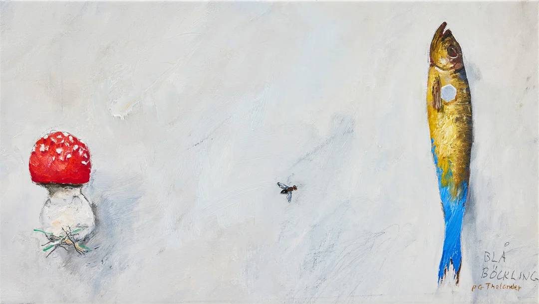 PG THELANDER. "Flugsvamp och böckling". — Paintings — Stockholms Auktionsverk Fine Art