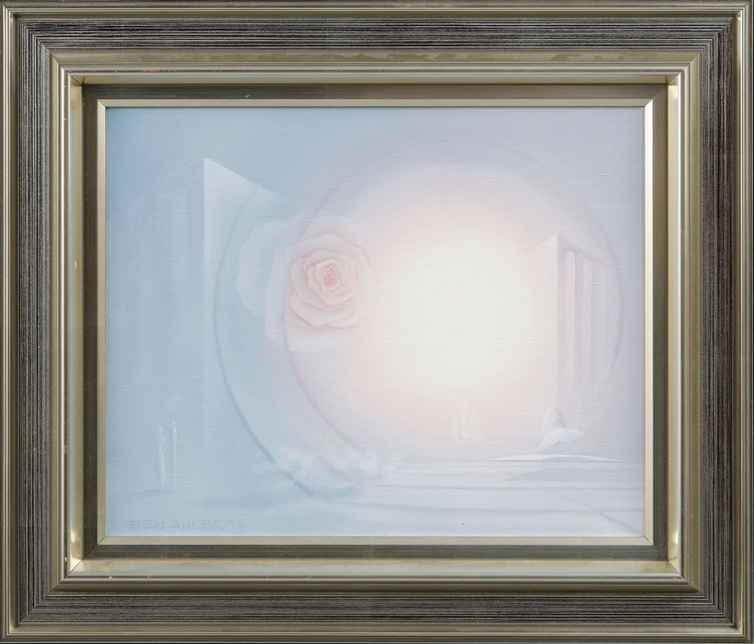 STEN AHLBERG. "Vision vid havet", Olja på duk, signerad. — Paintings — Göteborgs Auktionsverk