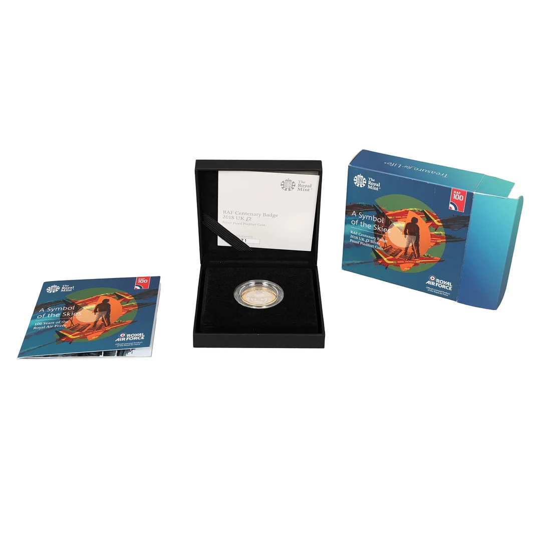 ROYAL MINT RAF CENTENARY SILVER PROOF £2 COIN. — Coins & Banknotes — Bishop & Miller