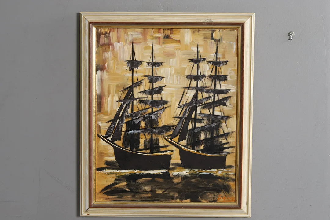 WLADYSLAW SZARY, Tavla, "Segelfartyg", Signerad. — Paintings — Örebro Stadsauktioner