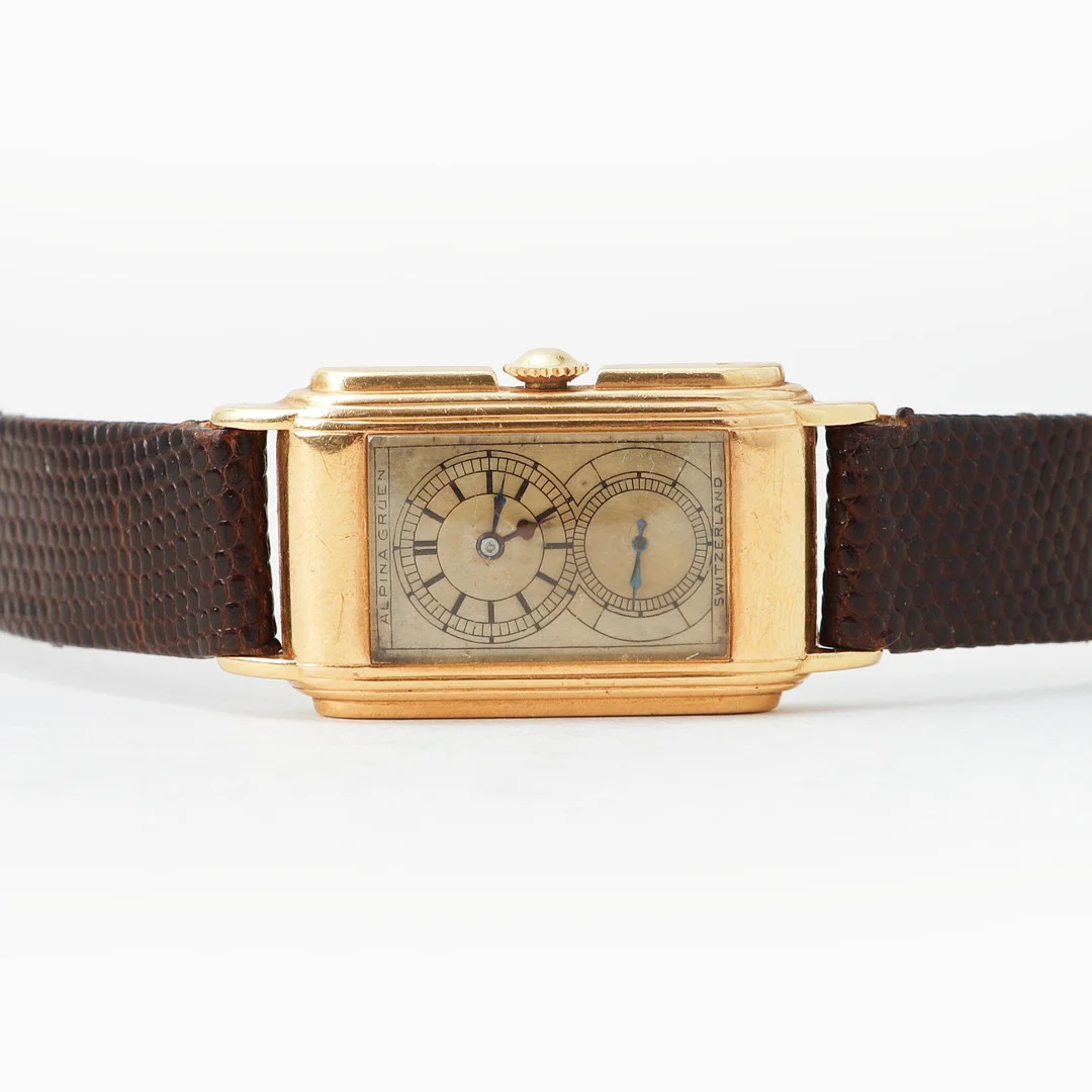 ARMBANDSUR, Alpina Gruen, "Doctor's Watch", 18k guld, 1930-tal. — Wristwatches — Göteborgs Auktionsverk