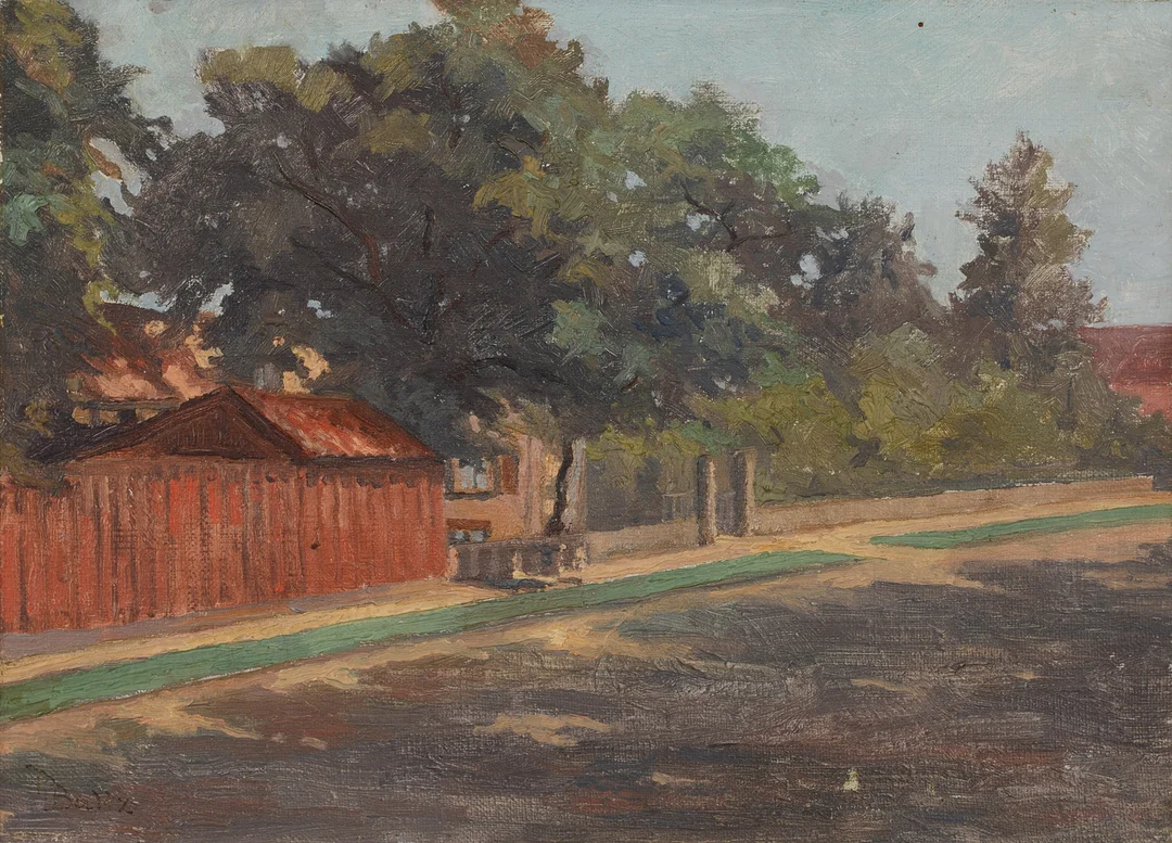 OIDENTIFIERAD KONSTNÄR. Stadsmotiv, olja på duk, signerad "Baltz". — Paintings — Formstad Auktioner