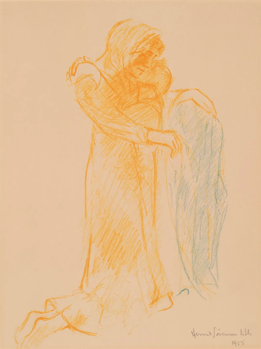 Sørensen, Henrik — "Trøst" 1955 — Kunst/Grafikk — Blomqvist