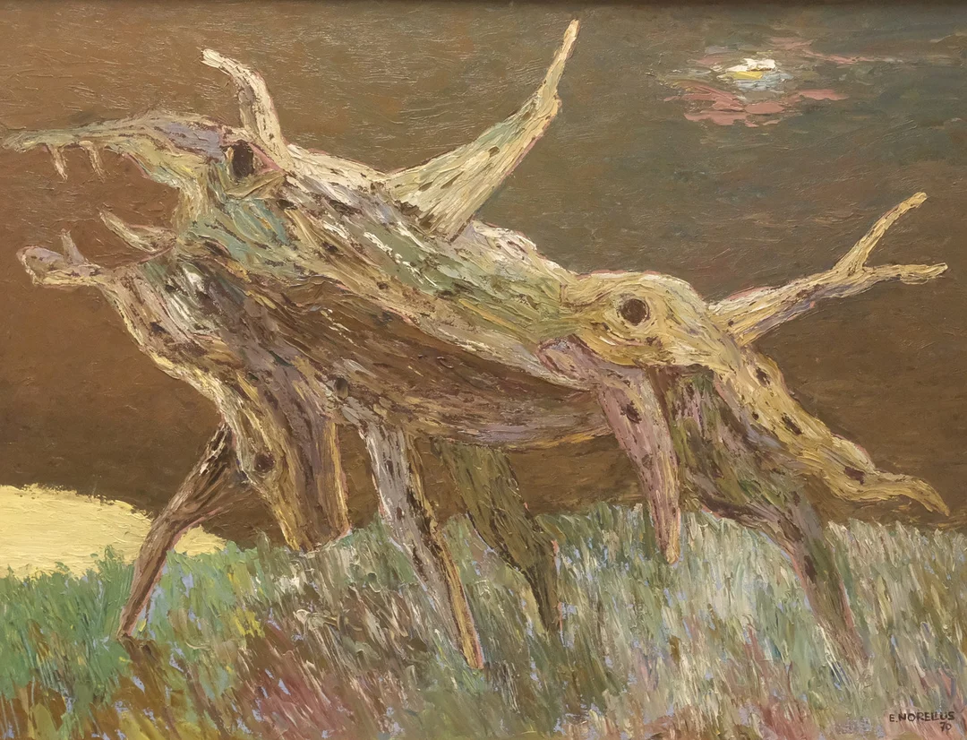 ERIK NORELIUS. KVÄLLSPROMENAD, OLJA PÅ PANNÅ. — Paintings — Björnssons Auktionskammare