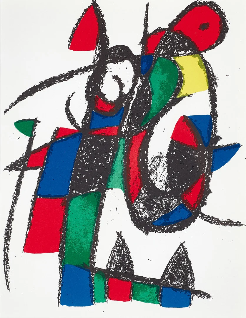 JOAN MIRÓ (Spanien, 1893-1983), Komposition, färglitografi, 1975, Mourlot 1038. — Engravings & Prints — Crafoord Auktioner Stockholm