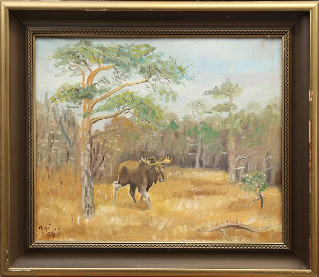 OIDENTIFIERAD KONSTNÄR. OLJA, på duk, signerad Müller, 1949. — Paintings — Kalmar Auktionsverk
