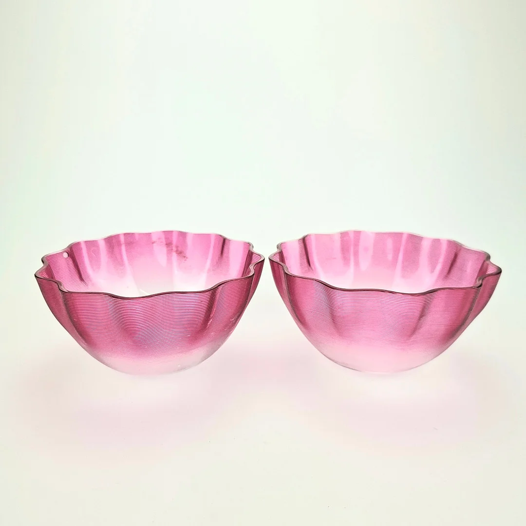SKÅLAR, ett par, glas, 1900-tal. — Utility glass — Auktionshuset Thörner & Ek