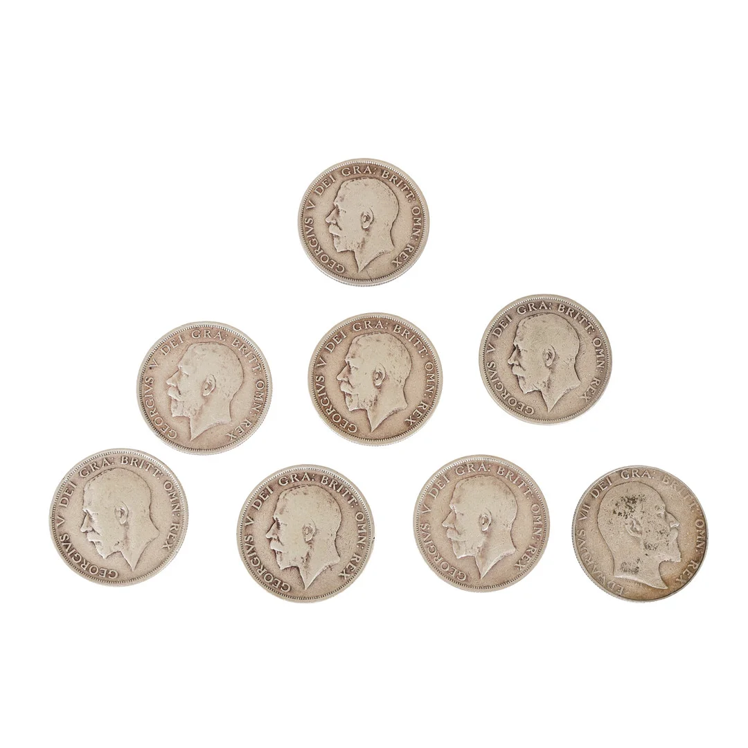 COLLECTION OF PRE 1920 HALF CROWNS (8). — Coins & Banknotes — Bishop & Miller