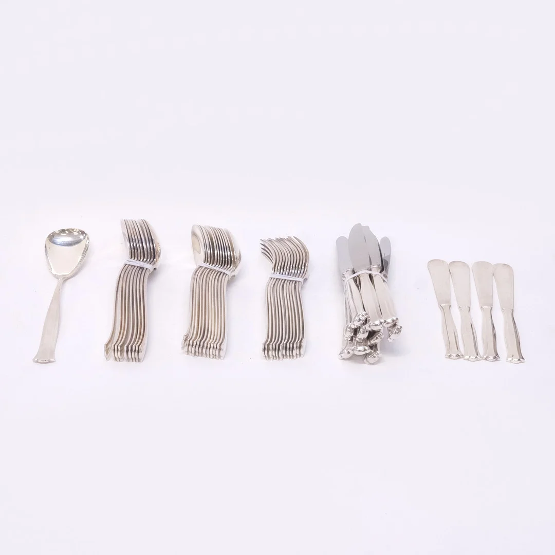 BESTICK, "BIRGITTA", NYSILVER, 50 DELAR. — Silver plated — Björnssons Auktionskammare