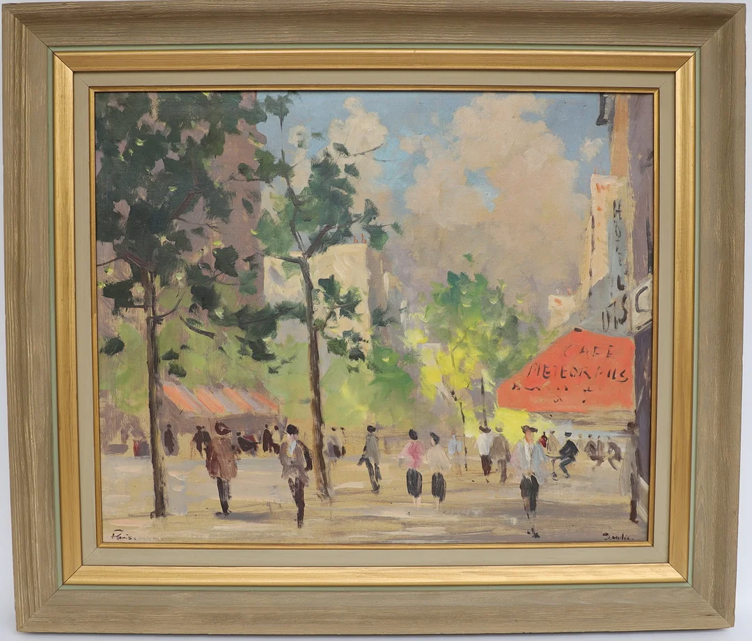 HANS BENDIX. Motiv från Paris, oljemålning på duk, signerad. — Paintings — Falun Auktionsbyrå