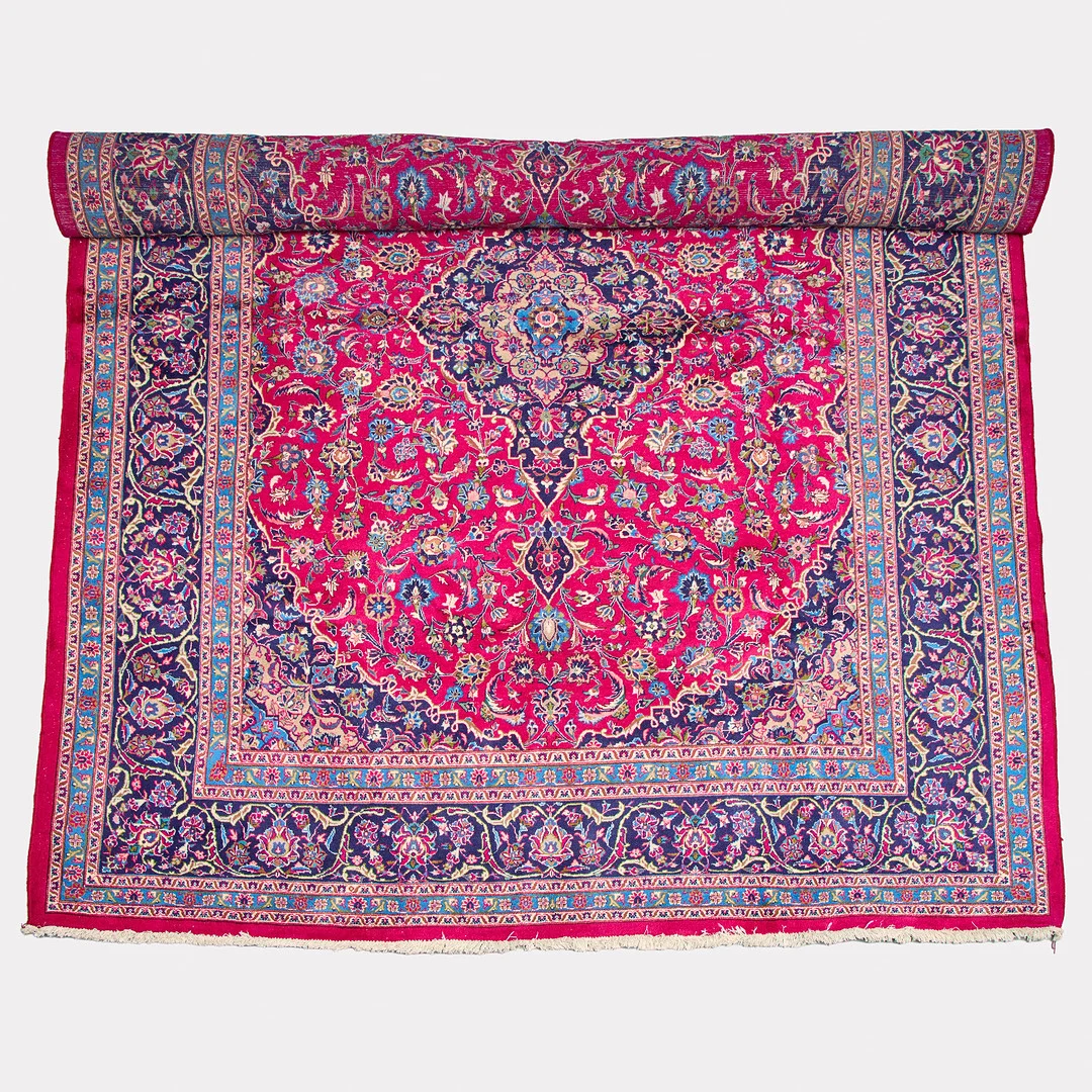 MATTA, Keshan, old/semiantik. — Oriental Carpets & Textiles — Uppsala Auktionskammare