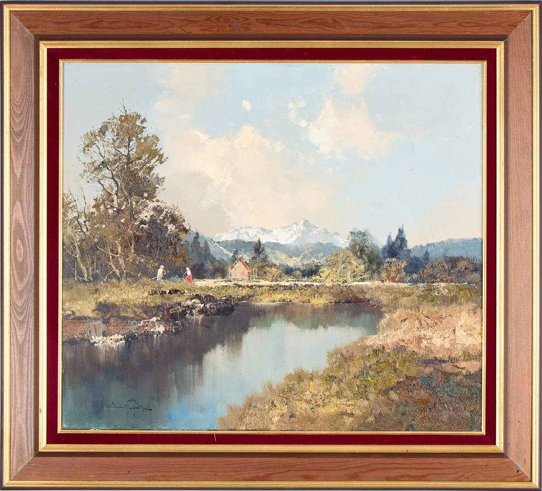 ERICH PAULSEN. Alplandskap. — Paintings — Uppsala Auktionskammare