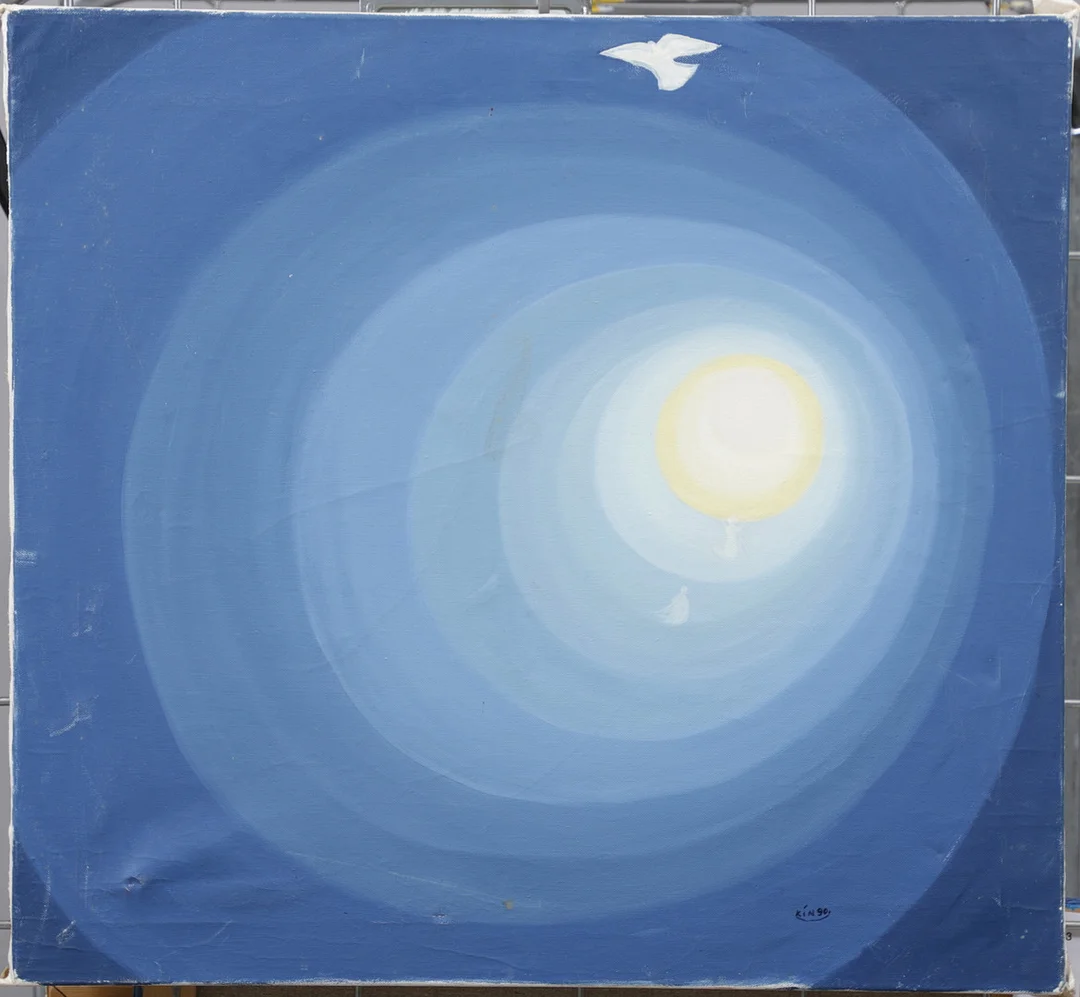 CHRISTIN OHLIN (1946-2025). "Tunneln", olja på duk, signerad och daterad -90. — Paintings — Växjö Auktionskammare