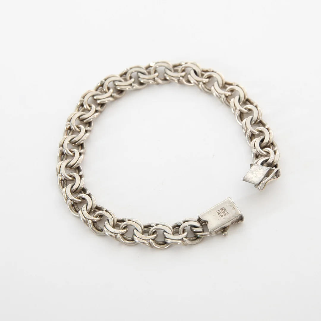 ARMBAND, Bismarcklänk, silver, FBM, 1900-talets andra hälft. — Bracelets — Auktionsverket Engelholm