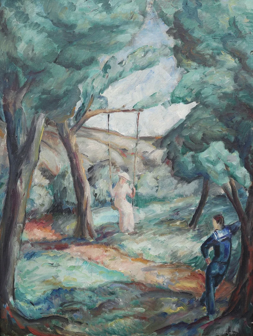 EWALD DAHLSKOG. OLJA PÅ DUK, "SOMMAR", SIGNERAD. UTFÖRD 1918. — Paintings — Crafoord Auktioner Lund