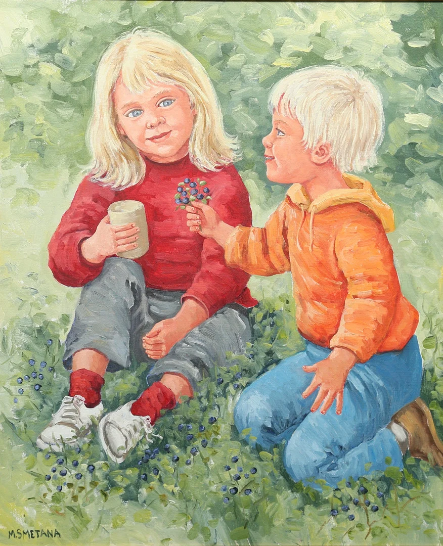 MONICA SMETANA. olja på duk, signerad. — Paintings — Gomér & Andersson Linköping