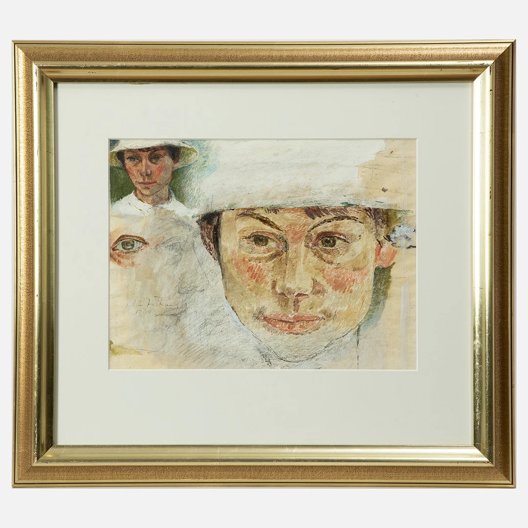 OIDENTIFIERAD KONSTNÄR. Blandteknik, svag signatur. — Paintings — Stockholms Auktionsverk Göteborg