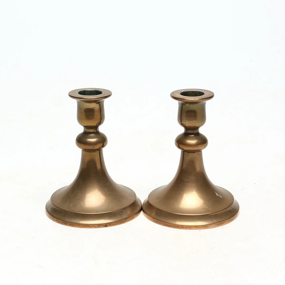 LJUSSTAKAR, 1 par, Ekbergs Malm. — Candlesticks — Kalmar Auktionsverk