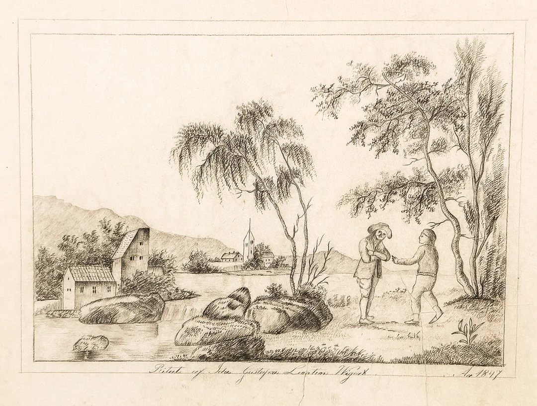 Oidentifierad konstnär, BLYERTSTECKNING, Signerad och daterad 1847. — Drawings — Auktionshuset STO Bohuslän