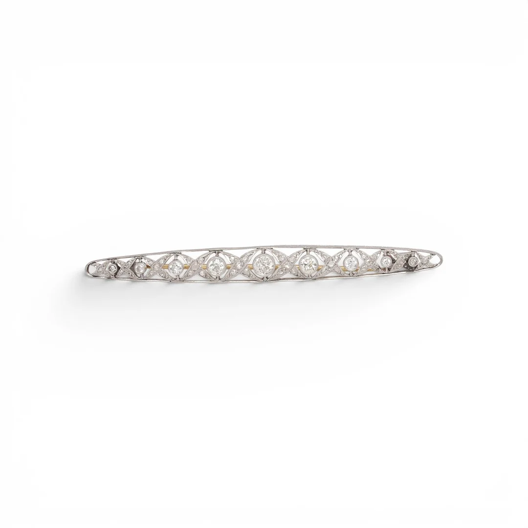 French Art Deco diamond brooch, circa 1930. — Brooches & Pendants — Balclis