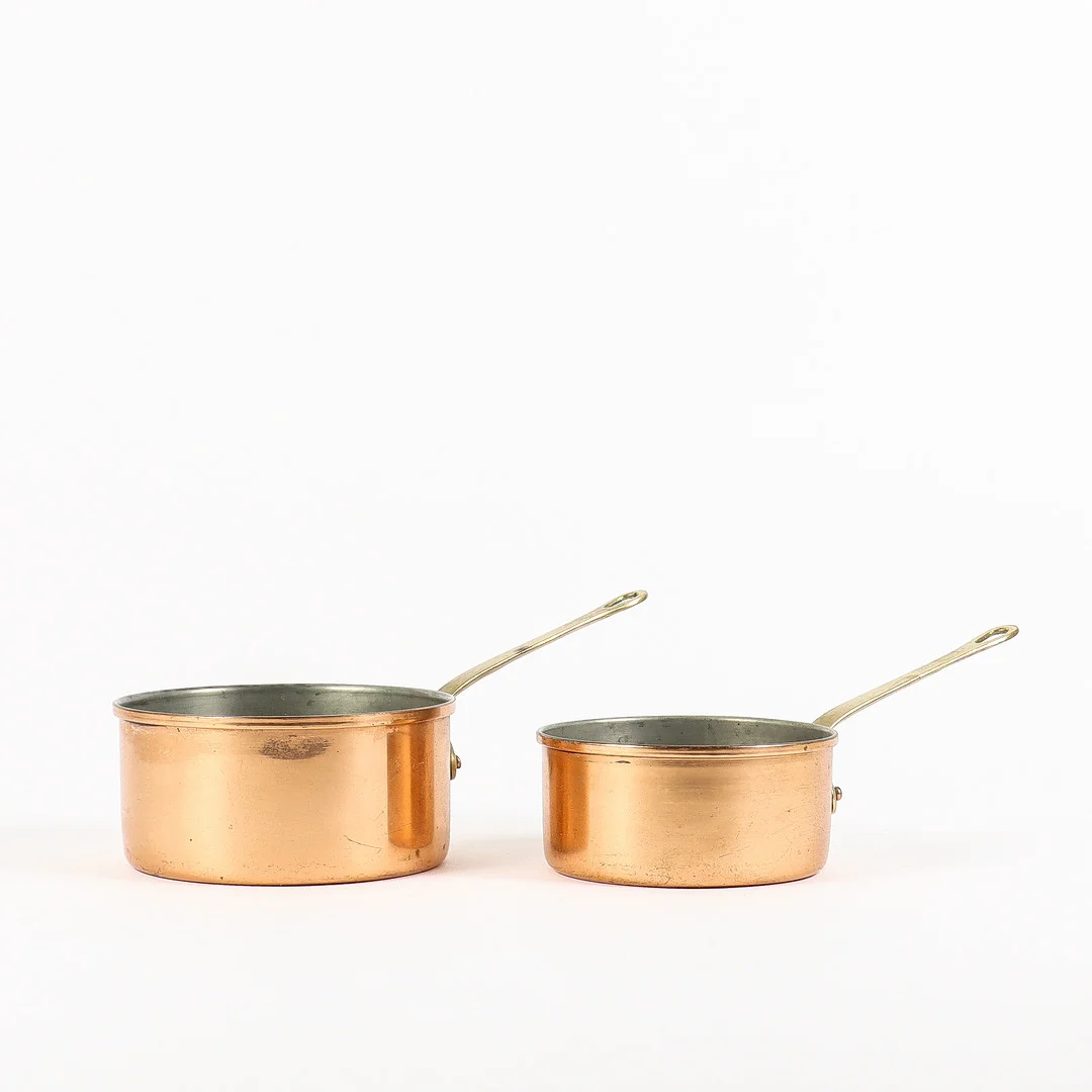 RESTURANGKÄRL 2 såskastruller. — Pewter, Brass & Copper — Karlstad Hammarö Auktionsverk