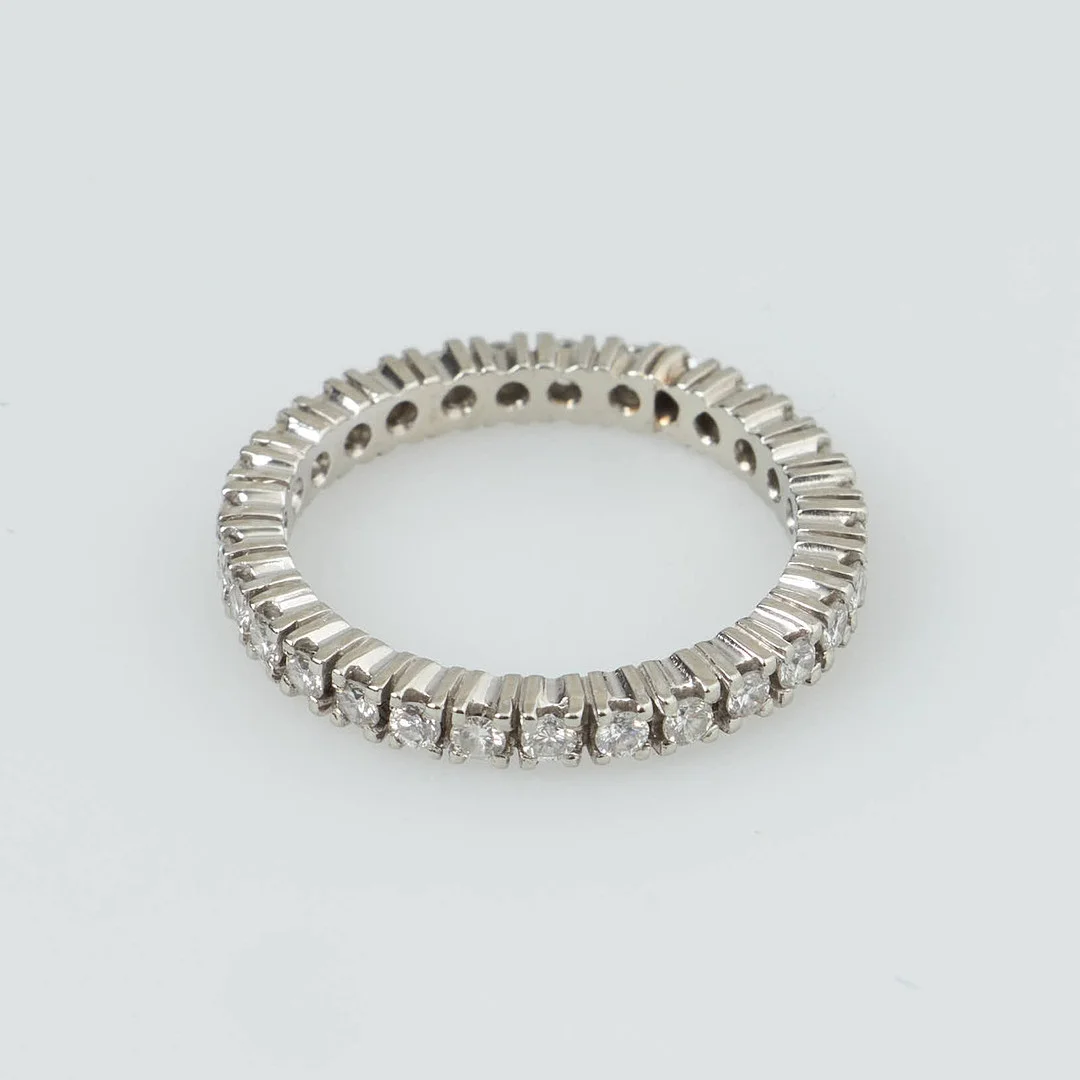 DIAMANTRING, Allians, 14K vitguld, Ø 15,5. — Rings — Stockholms Auktionsverk Helsinki