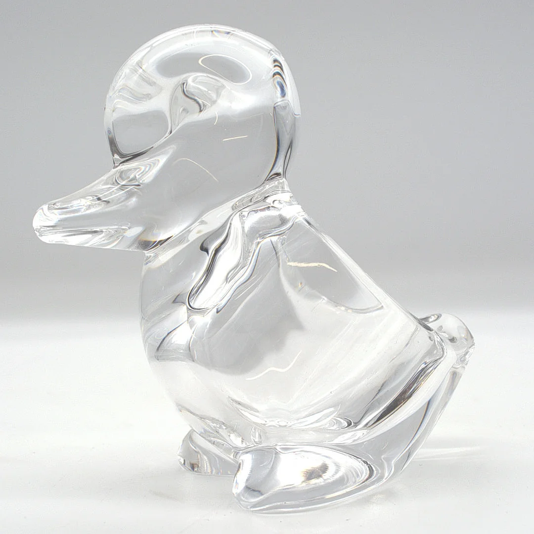 ART VANNES KRISTAL-GLASSSCHALE IN FORM EINER PLASTISCHEN ENTE FRANKREICH UM 1950. — Art glass — Kunst- und Auktionshaus Kleinhenz