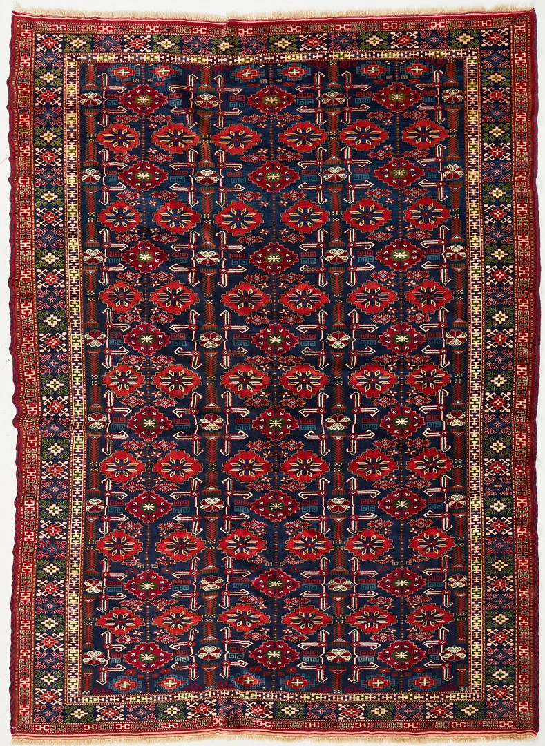 ORIENTMATTA. Soumak, ca 291x214 cm. — Oriental Carpets & Textiles — Stockholms Auktionsverk Sickla