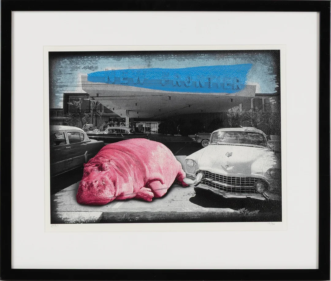 LARS TUNEBO. "Who Parked That Pink Hippo". — Engravings & Prints — Stockholms Auktionsverk Helsingborg