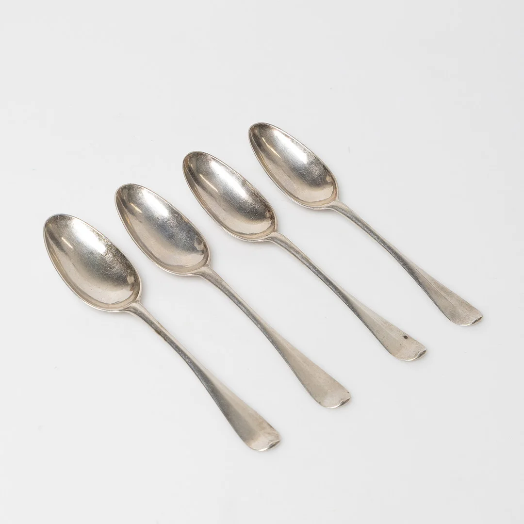 FRIEDRICH HEINRICH KLINCK. 4 st. skedar, silver. Stockholm 1744. — Silver — Stockholms Auktionsverk Helsingborg