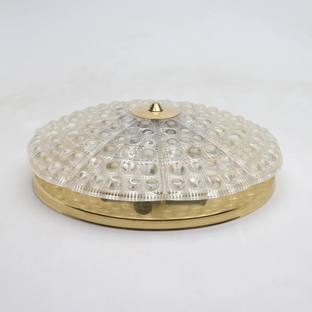 CARL FAGERLUND. taklampa, glas/mässing, modell 1785/111, Orrefors/Nya Öia, Sverige, 1900-talets andra hälft. — Ceiling lights — Gomér & Andersson Norrköping