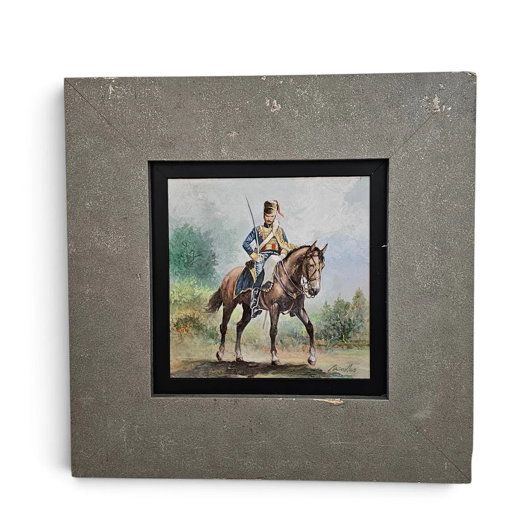 SEBASTIÁN MIRALLES (1948). Militar a caballo, óleo sobre lienzo. — Paintings — Arce Auctions