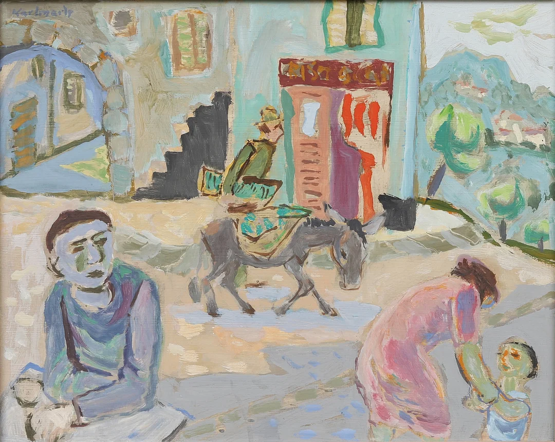 GERHARD KARLMARK. Olja på pannå, signerad. — Paintings — Crafoord Auktioner Malmö