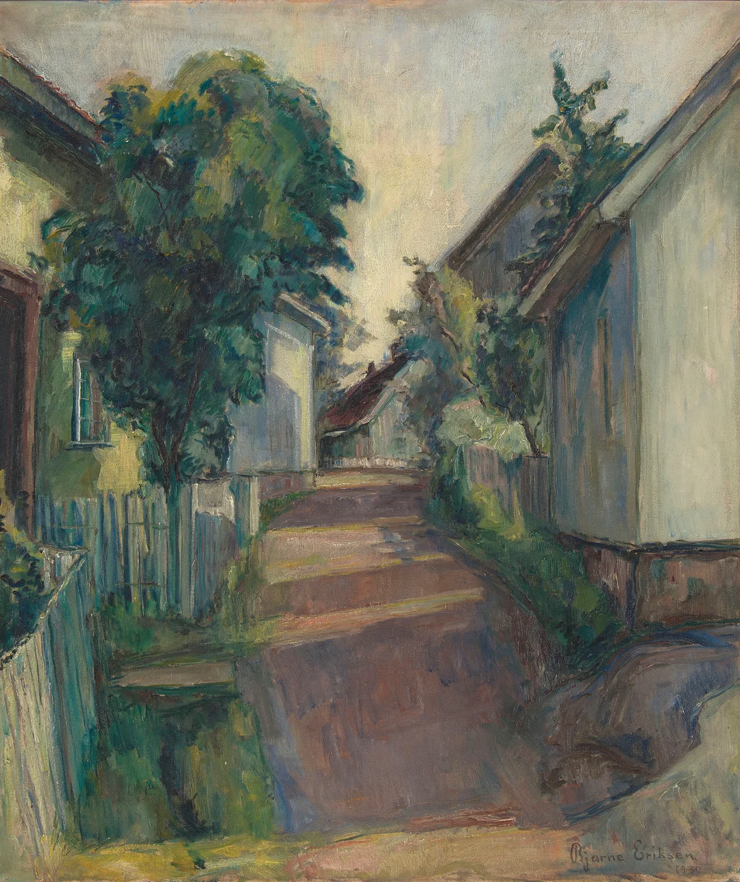 Eriksen, Bjarne — Gateparti, 1930 — Kunst/Maleri — Blomqvist