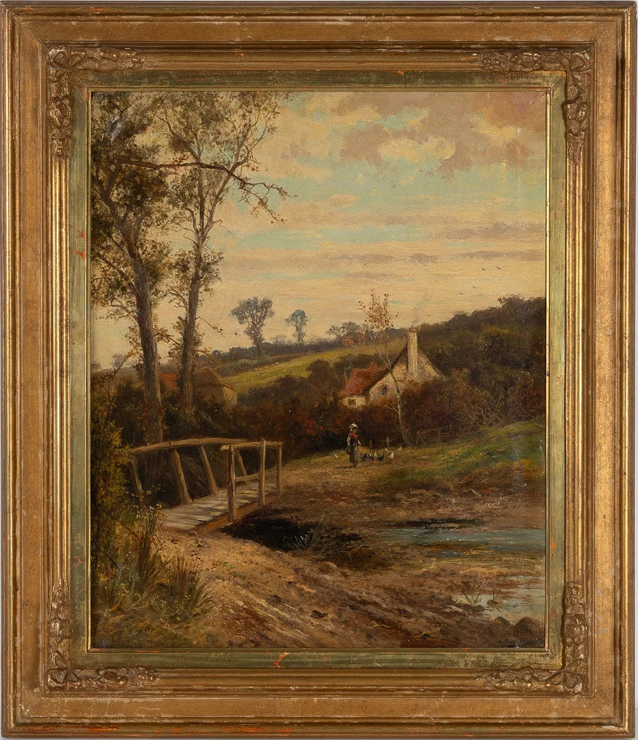 WILLIAM HULK (NEDERLÄNDERNA, 1852-1882/1902). Landskap. — Paintings — Stockholms Auktionsverk Helsingborg