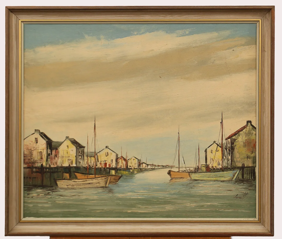 LONE FREDERIKSEN. Olja på duk, "Smögen" signerad. — Paintings — Limhamns Auktionsbyrå