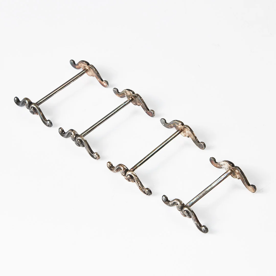 SMÖRTAXAR, 4 st, silver, WA Bolin, Stockholm 1959. — Silver — Stockholms Auktionsverk Magasin 5