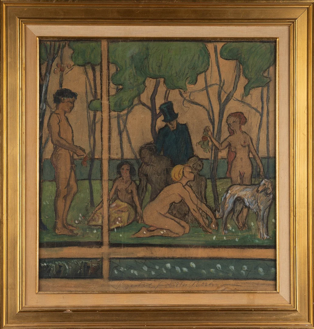 BERTIL R:SON NORÉN. Blandteknik på papper, signerad. — Paintings — Norrlands Auktionsverk
