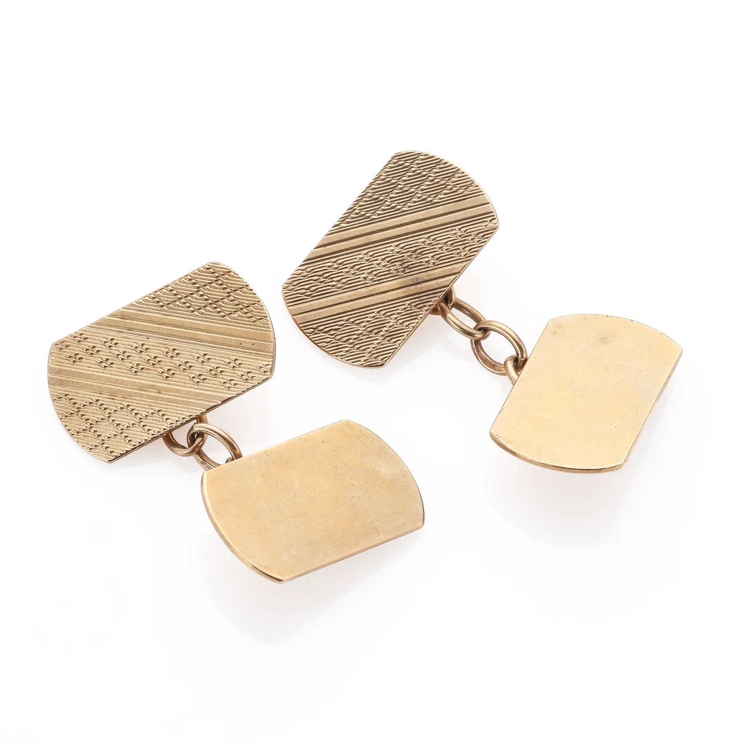 Henry Griffith & Sons: Pair of 9 kt. gold cufflinks, 5.0 g. (2) — Jewellery/Other jewellery — Lauritz