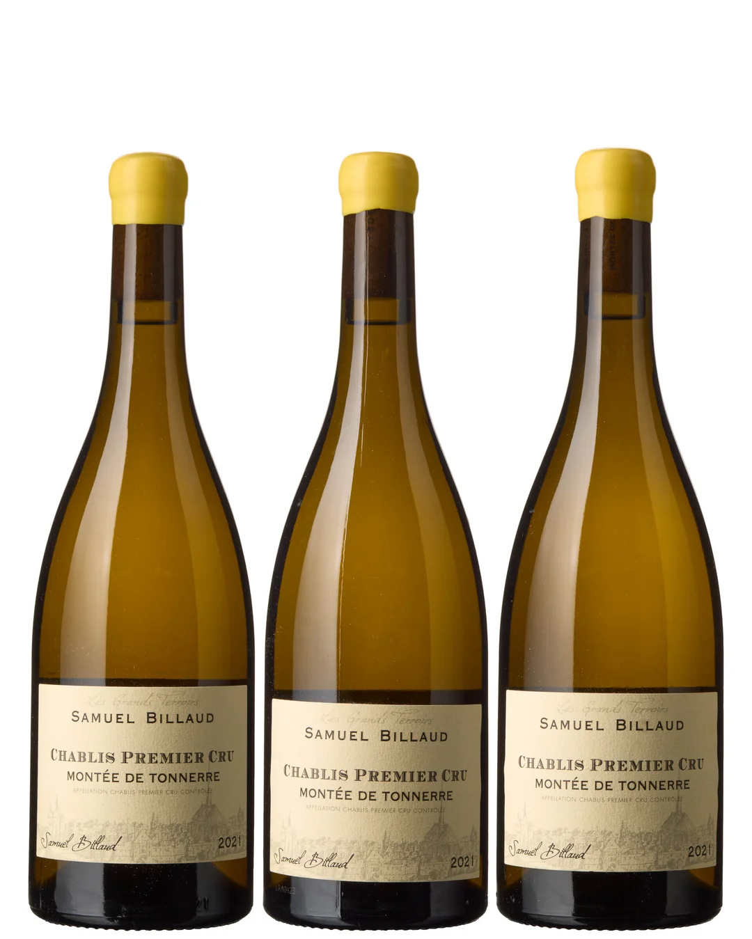 3 x Chablis 1er Cru Montee de Tonnerre 2021, Samuel Billaud — 3 x Chablis 1er Cru Montee de Tonnerre 2021, Samuel Billaud — Vin/Vin — Blomqvist