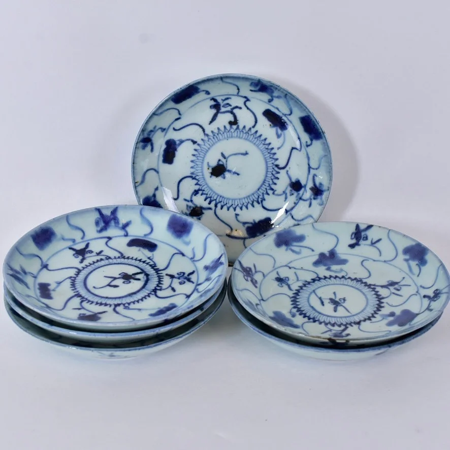 ASSIETTER, 6 st, porslin, Kina Tongzhi (1862-73). — Oriental — Halmstads Auktionskammare