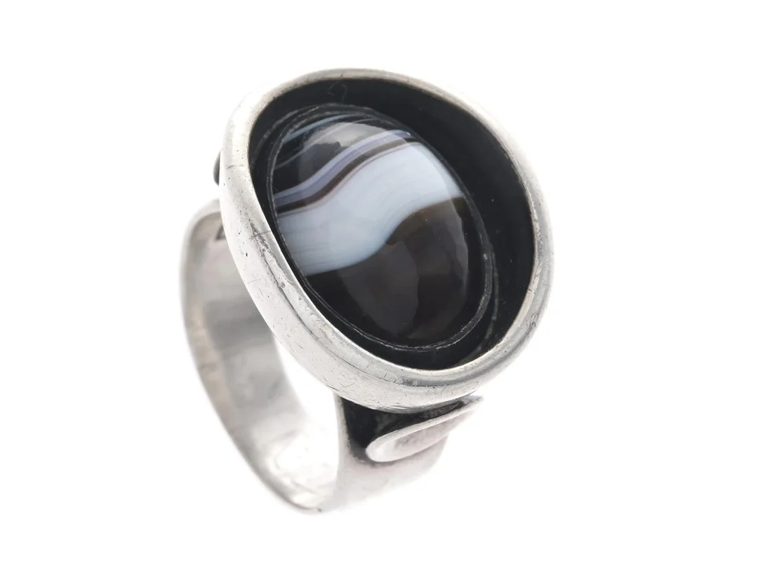 CLAES GIERTTA, ring, silver, bandagat, stl 15,5 mm. (d) — Smycken/Ring — Kaplans