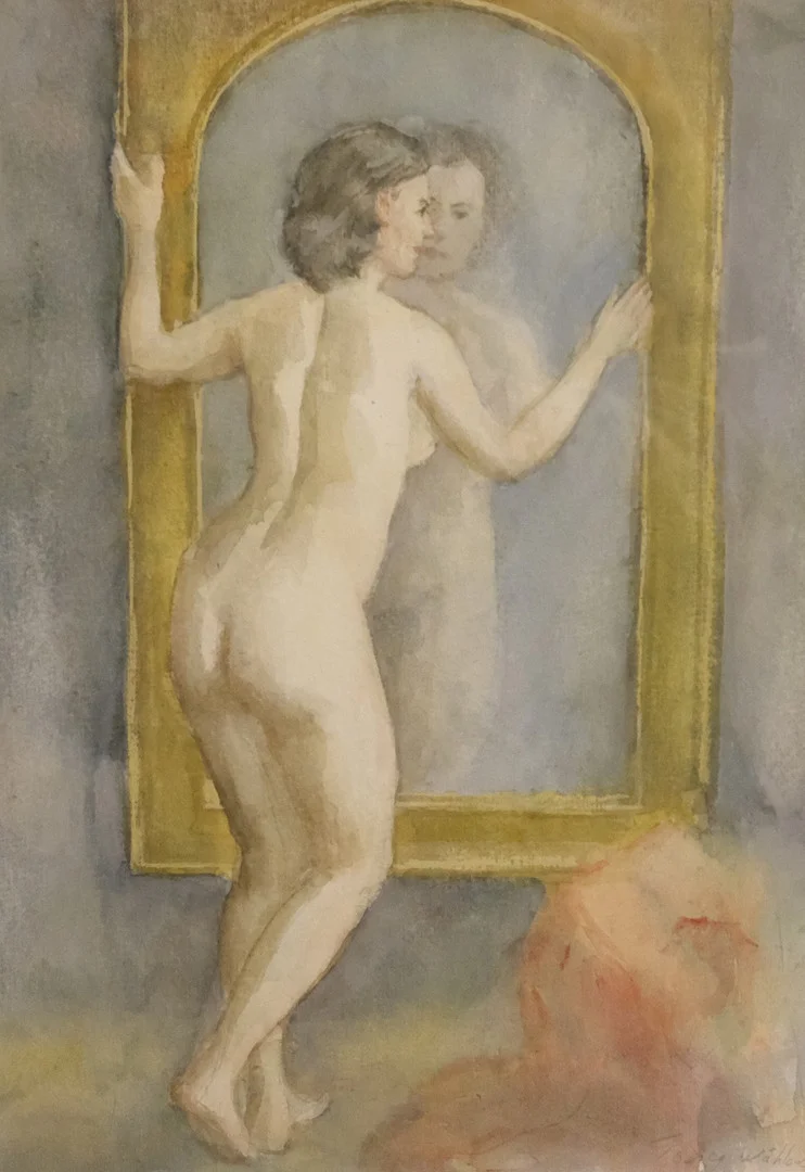 TONY WÅHLANDER. AKVARELL, MODELL, SIGNERAD. — Paintings — Björnssons Auktionskammare