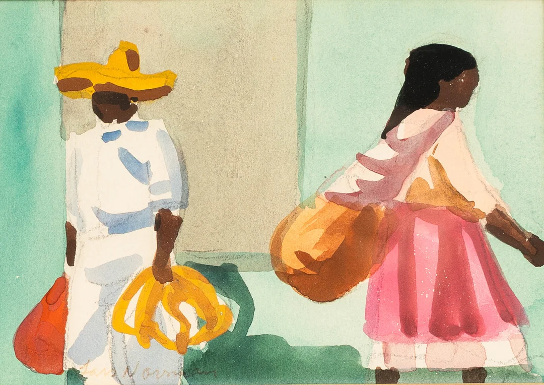 LARS NORRMAN. Blandteknik, Mexico, Signerad. — Paintings — Norrlands Auktionsverk
