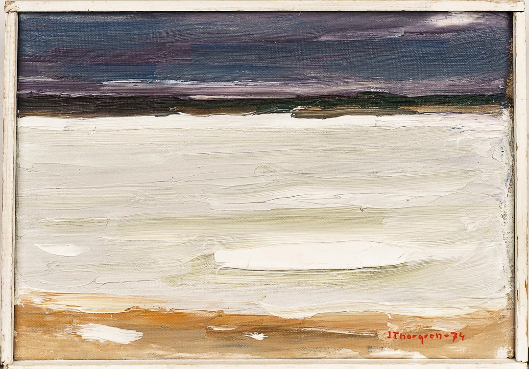 JOHN THORGREN. Olja på duk, "Vinden", Signerad och daterad 1974. — Paintings — Norrlands Auktionsverk