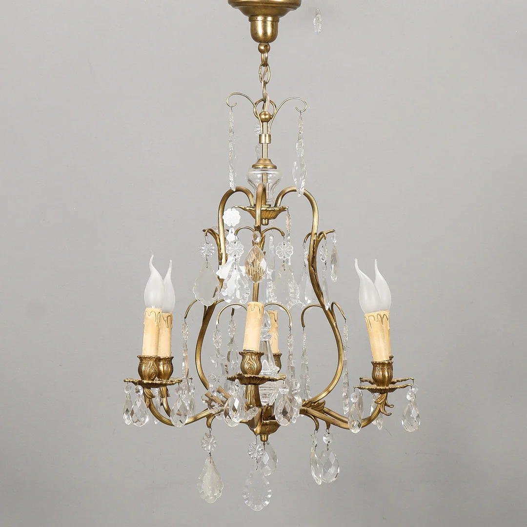 TAKKRONA med prismor. — Ceiling lights — Karlstad Hammarö Auktionsverk