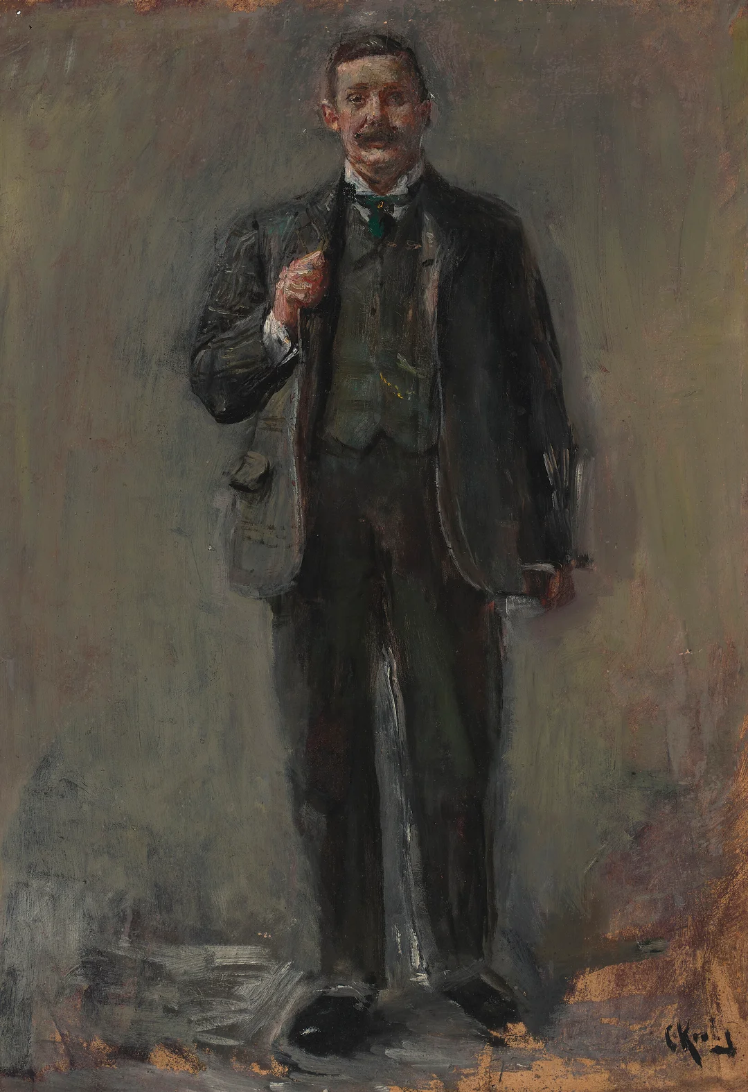 Krohg, Christian — Portrett av Ludvig Meyer — Kunst/Maleri — Blomqvist
