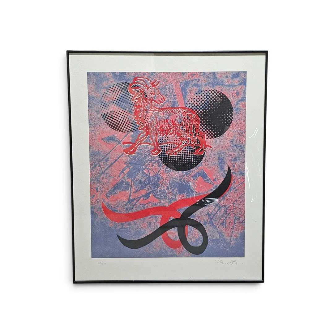 JOAN JOSEP THARRATS. Litografía en tonos rojos. Numerado 123/299 y firmado a lápiz. — Paintings — Arce Auctions